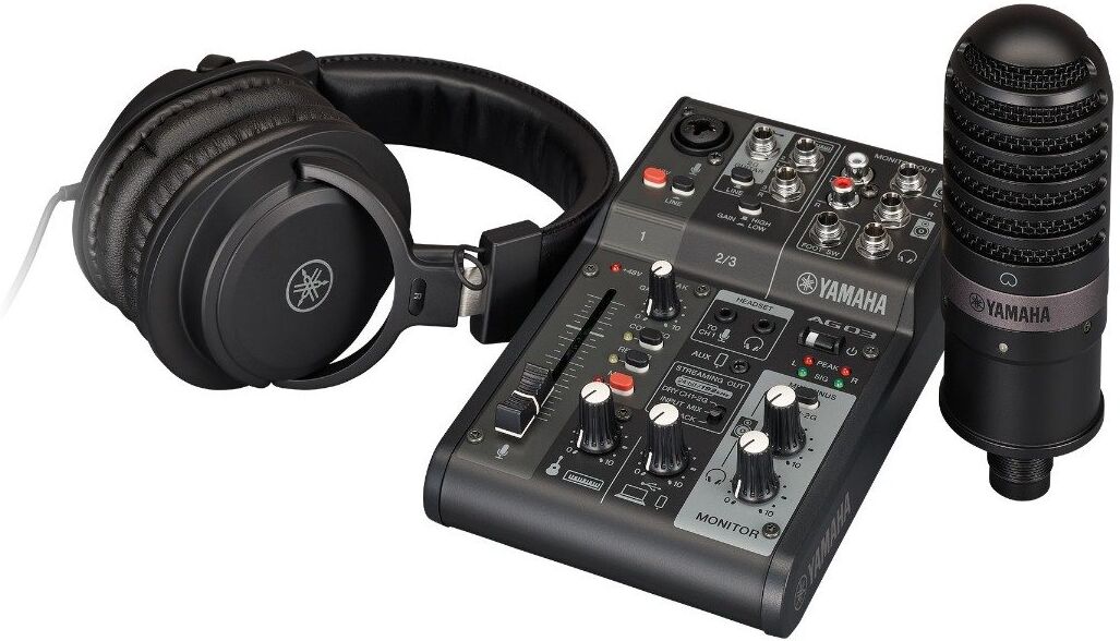 Yamaha AG03 MKII Live Stream Pack, Black