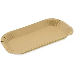 800 Pappschalen Currywurstschalen eckig FF 23x15x2cm braun – mit Fettbarriere