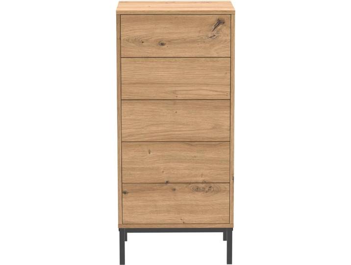 Kommode mit 5 Schubladen und Metallfüßen, H 100 cm – LENNY