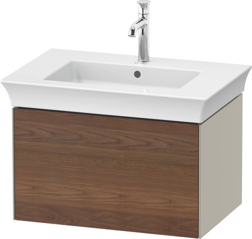 Duravit White Tulip Waschtischunterbau wandhängend Amerikanischer Nussbaum & Taupe Matt & Seidenmatt WT4241077600010
