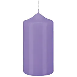 Kopschitz Kerzen Stumpen Kerzen Lavendel Lila 6 x Ø 4 cm, 12 Stück getauchte Stumpenkerzen mit Spitzkopf in RAL Qualität