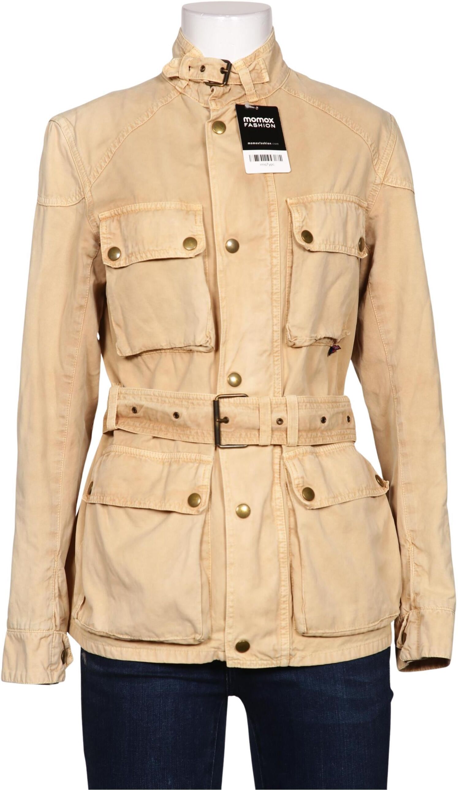 Belstaff Damen Jacke, Beige, Gr. M, Baumwolle - Second Hand