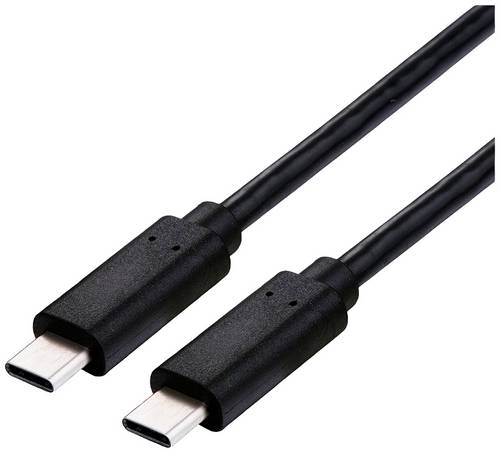 Value USB-C Kabel USB4 USB-C Stecker 0.80m Schwarz Geschirmt 11.99.9092