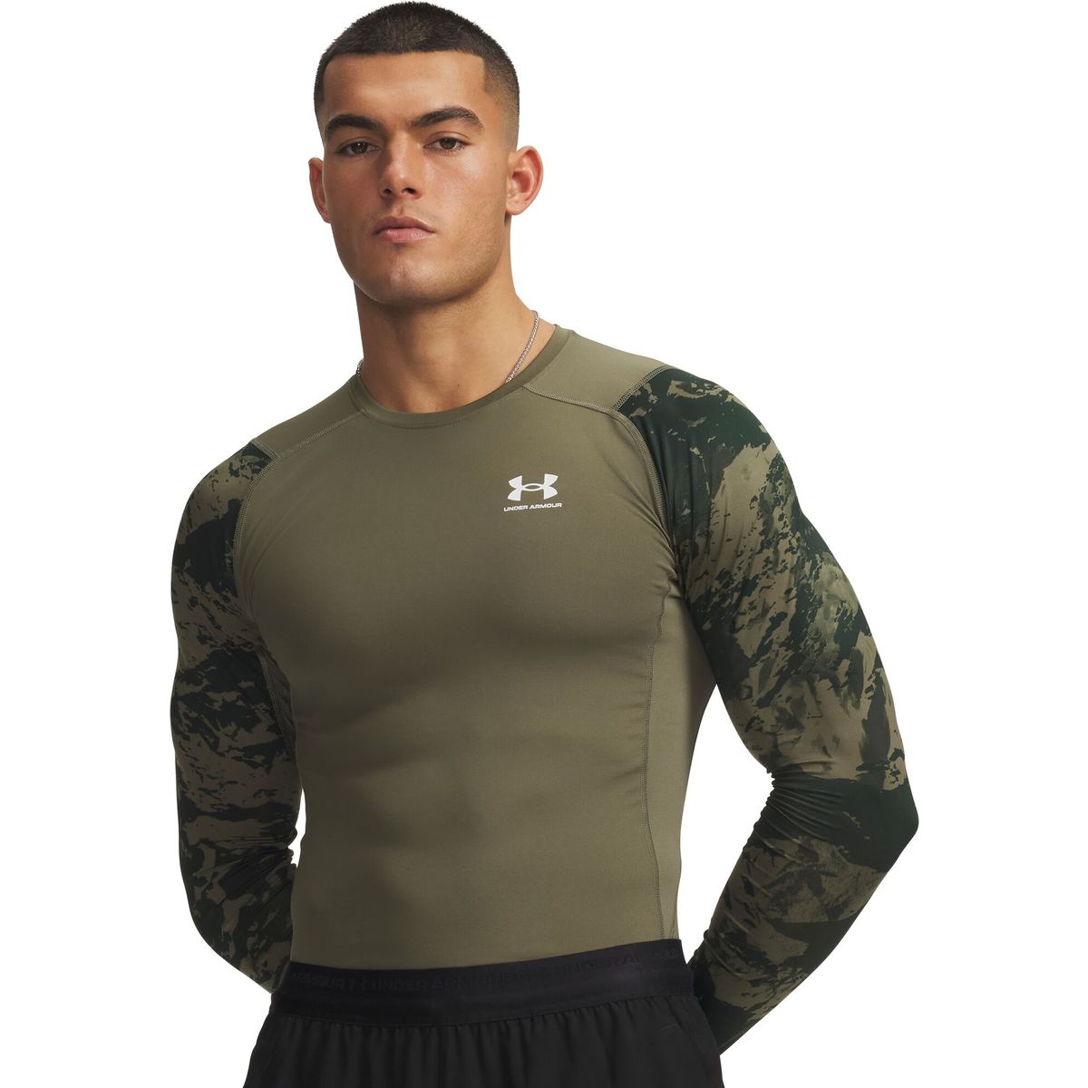 Under Armour HG Armour Comp CB Longsleeve green white (390) L 6016931-390-LG