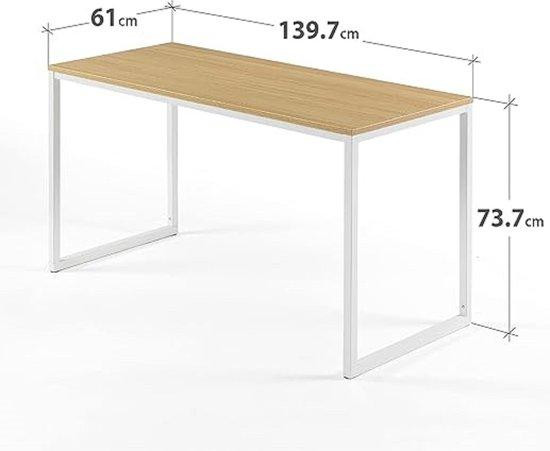 Famanu Laptoptafel voor Home Office en Woonkamer, B: 139,7 cm, D: 61 cm, H: 73,7 cm