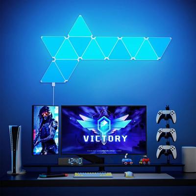 Uplifted Goods Smart RGB Color Mood Triangle Wall Light 3pcs rgb Bluetooth App