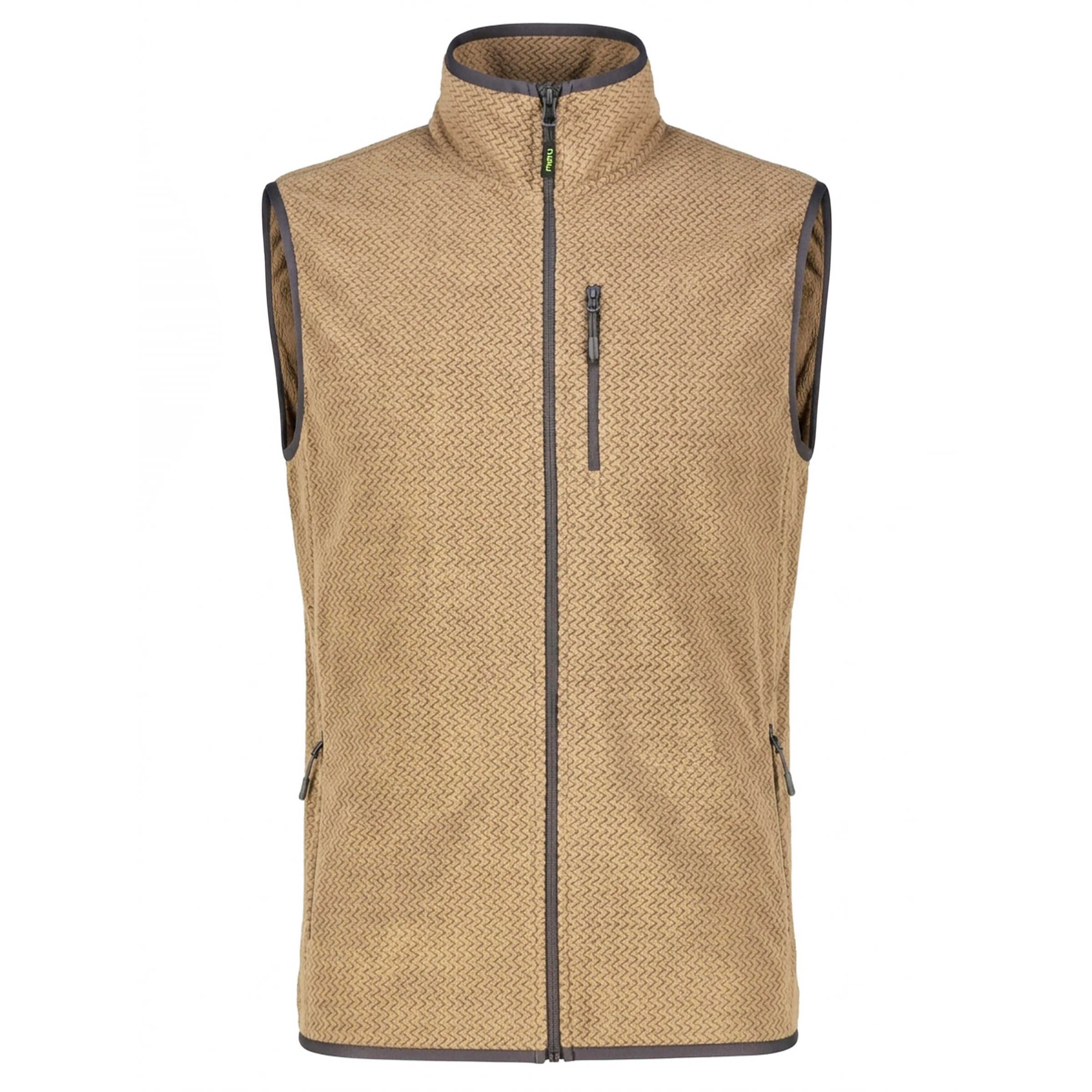 Bergzeit Basics Meru Ajaccio Weste Herren Fleecewesten beige Größe S Trekking Schnell trocknend
