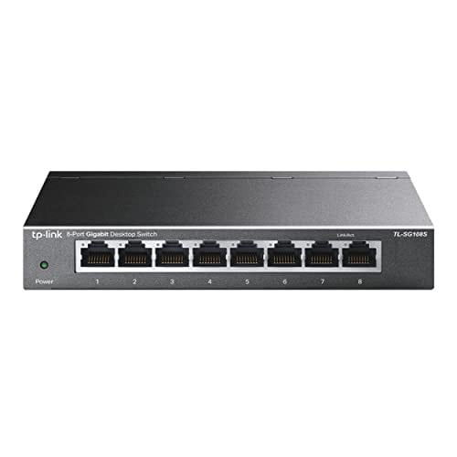 TP-Link TL-SG108S Switch met 8 Gigabit Ethernet poorten, zwart