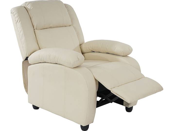 Fernsehsessel Relaxsessel Liege Sessel Lincoln, Kunstleder creme