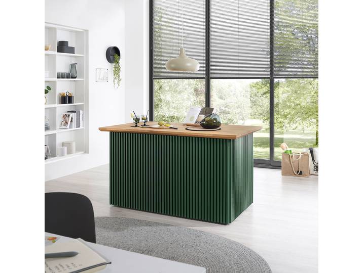 Îlot de cuisine Ceira 160 x 88 x 90cm Vert/Vert foncé