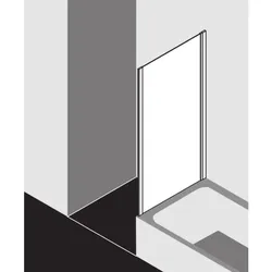 Kermi Ibiza 2000 Seitenwand TWO I2TWO070161AK 70x165cm, ESG klar, verkürzt für Badewanne