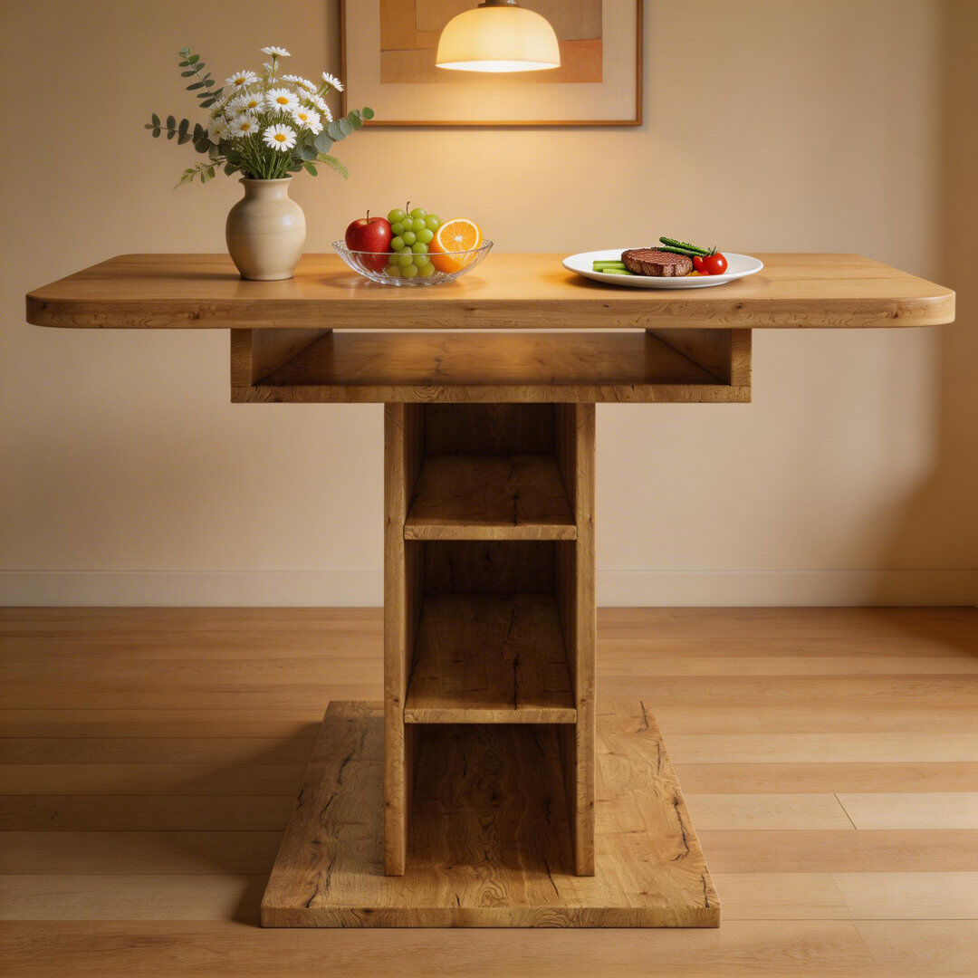 Brayden Studio 130 cm Extendable Rectangular Dining Table Oak