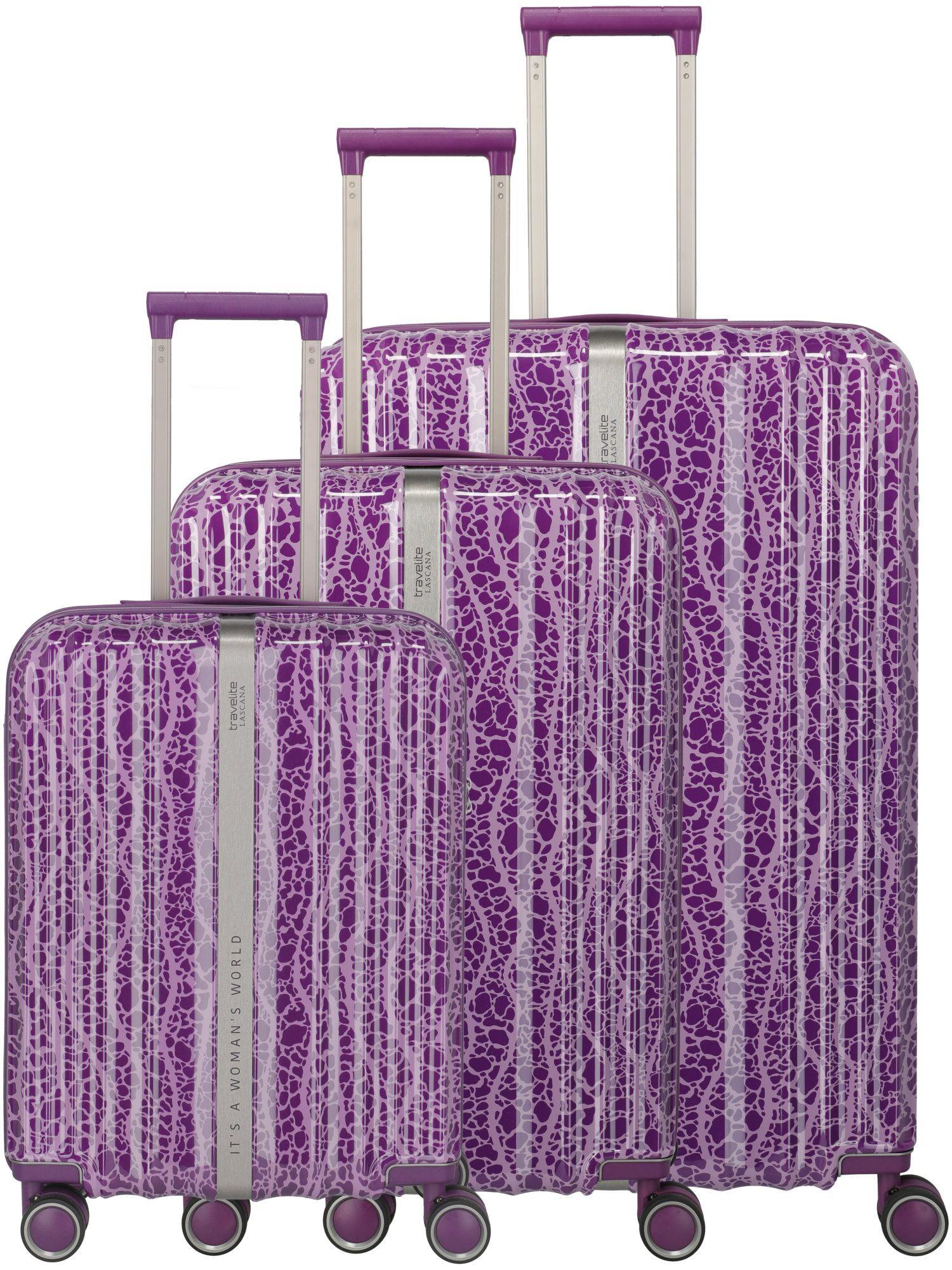 Travelite Trolley LASCANA EDITION Koffer Set S/M/L Violett 077440-15