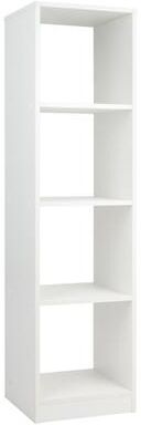 Costway 5 Tiers 4-Cube Narrow Bookshelf with 4 Anti-Tipping Kits-White