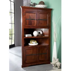 Eckschrank Akazie 107x54x190 nougat lackiert OXFORD #526
