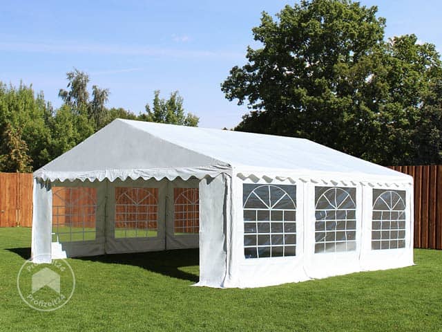 TOOLPORT 5x5m Partyzelt, PVC-Plane, weiß - (5107)