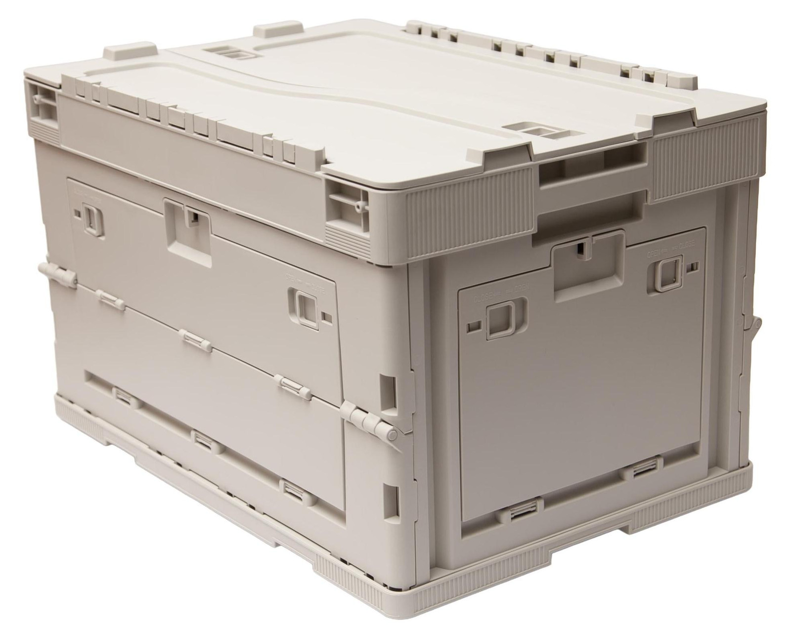 040 Parts Vouwbox 65L Grijs - Stapelbare Opbergbox met Klep