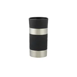 KHG Isolierbecher 300ml   , schwarz , Edelstahl,Kunststoff , Maße (cm): H: 16  Ø: 8