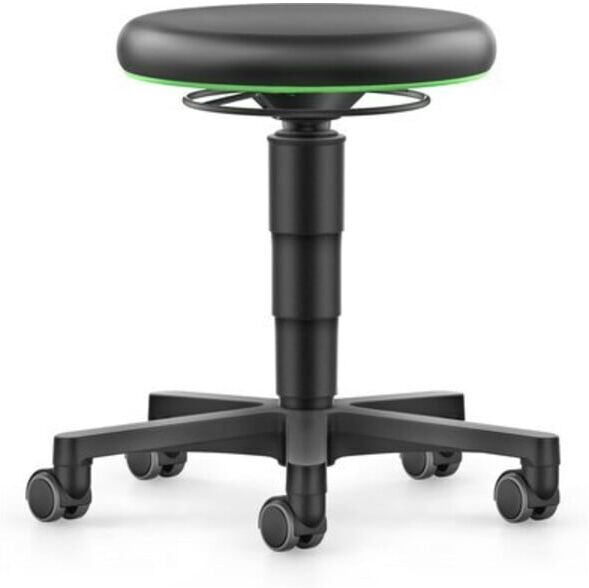bimos Drehhocker Kunstledersitz Sitzhöhe 450 - 650 mm mit Rollen (9463-MG01-3280-532)