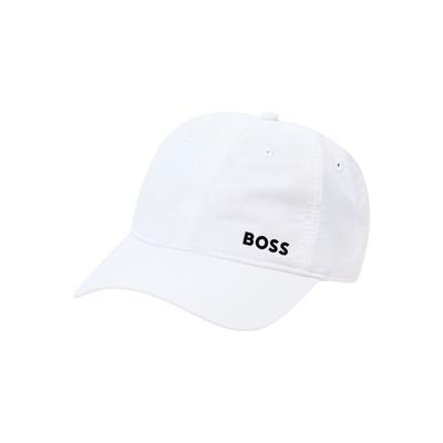 Fitted Cap BOSS GREEN "Lach-RS", Herren, weiß (natural 101), Web, Kunstfaser, unifarben, Caps, Technical Sport Ripstop, UV-Protection, Weite verstellbar, unisex