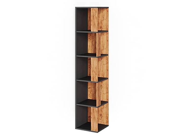 Vicco Eckregal Lio , Goldkraft Eiche 33.3 x 162.2 cm zur Aufbewahrung von Büchern und Deko in Raumecken