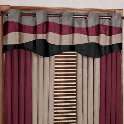 Touch of Class Apex Wide Grommet Valance Charcoal/Onyx 78 x 20, 78 x 20, Charcoal/Onyx