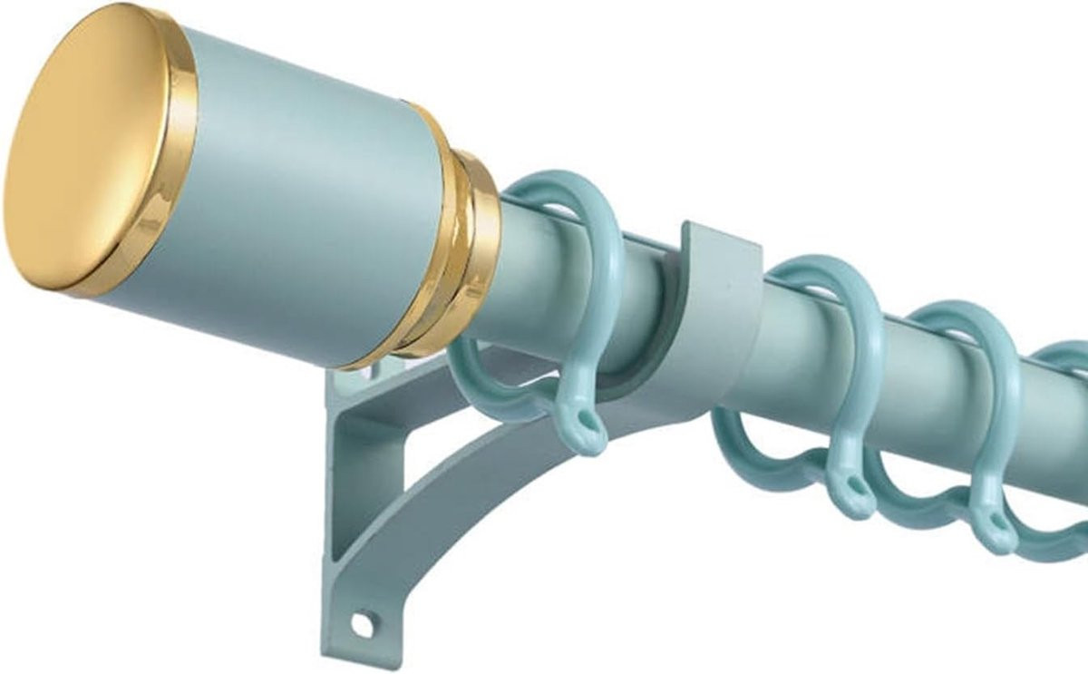 Enkel Gordijnroede van Aluminium - Metaal - 300 cm