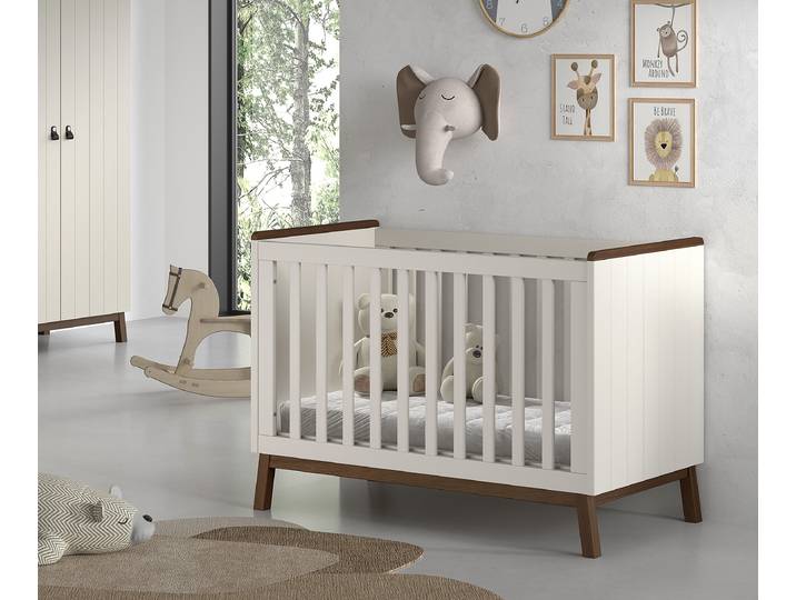 Lit bébé Sezane 60 x 120cm Blanc/Beige