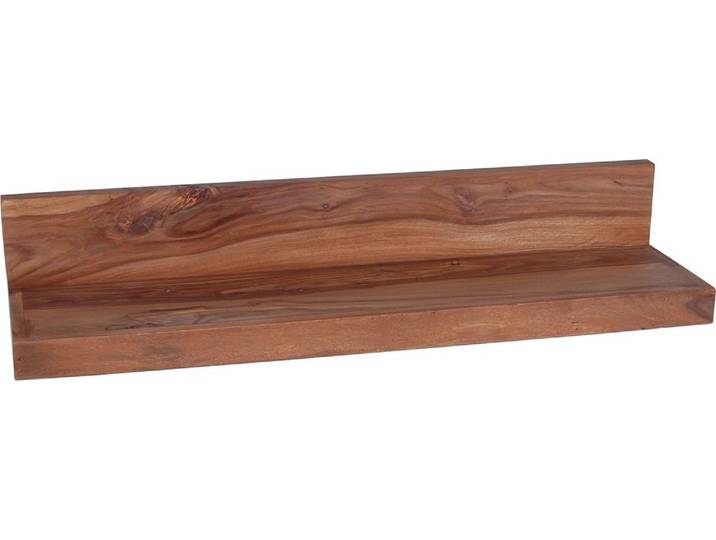MiaMöbel Wandregal 120cm Massivholz Sheesham Modern Indien Indisch