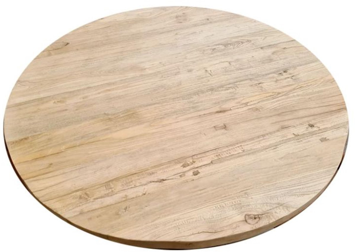 Rond salon tafelblad van massief elmwood, diameter: 70 cm, dikte: 4 cm