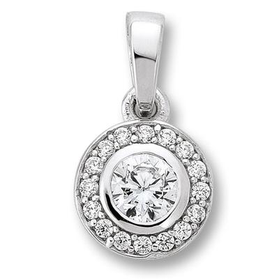 Kette mit Anhänger ONE ELEMENT "Zirkonia Anhänger aus 925 Silber", silber, Halsketten, Damen, Silber 925 (Sterlingsilber), Persönlicher Akzent – schlicht, modern, aussagekräftig