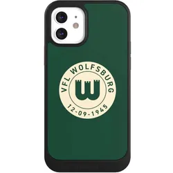 Nivocase Hülle für Apple iPhone 12 Handyhülle NIVOcore Case Schwarz Offizielles Lizenzprodukt VfL Wolfsburg (Apple iPhone 12), Smartphone Hülle, Schwarz