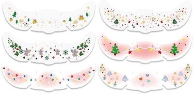 Inspired Deals Christmas Temporary Tattoos Fake Freckle Stickers Waterproof Face Tattoo Set 6 PCS 1