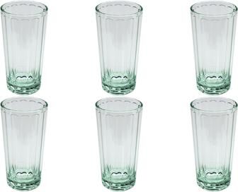 Abode Homewares Panel Acrylic Drinking Glass - Clear - Set of 6