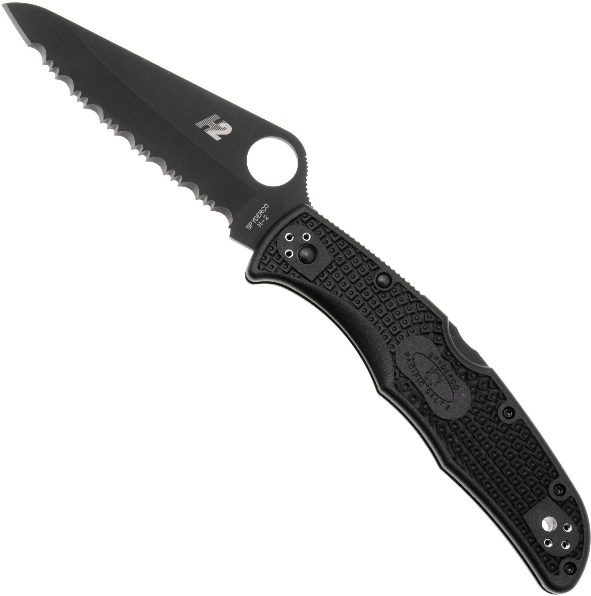Spyderco Pacific Salt 2 Black C91SBBK2 coltello da tasca seghettato
