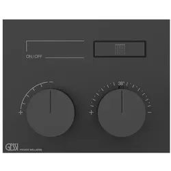 Gessi HI-FI, Fertigmontageset Unterputz-Thermostat mit Tasten-Bedienung mit 1 Ausgang, 63002187, Farbe: Bronze Antik