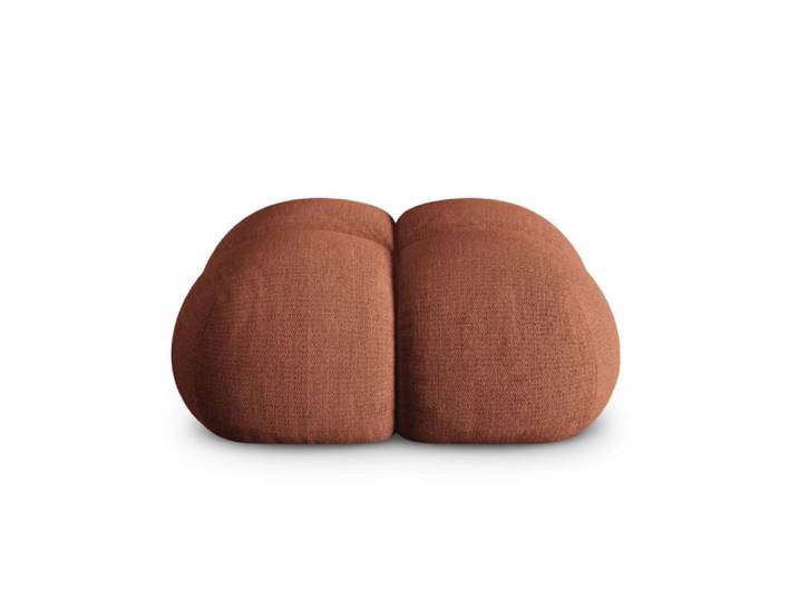 Pouf en tissu structurel corail