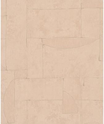 Galerie Wallcoverings Terra Collection Graphic Abstract Stone Glitter Finish Clay on Non-woven Wallpapr Roll