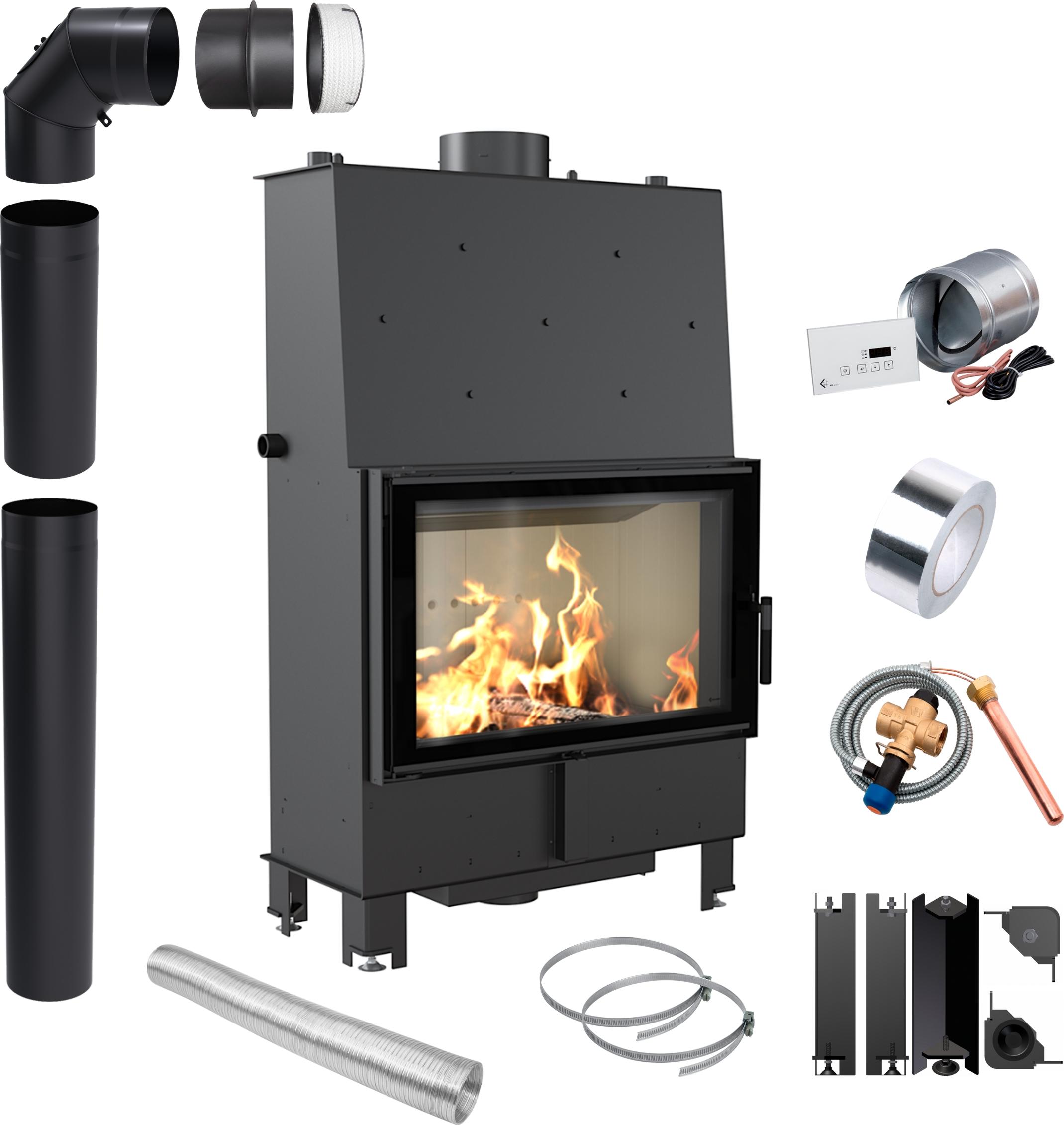 Wasserführender Kamin KRATKI LUCY 16 kW 200 Rohre & Montageset