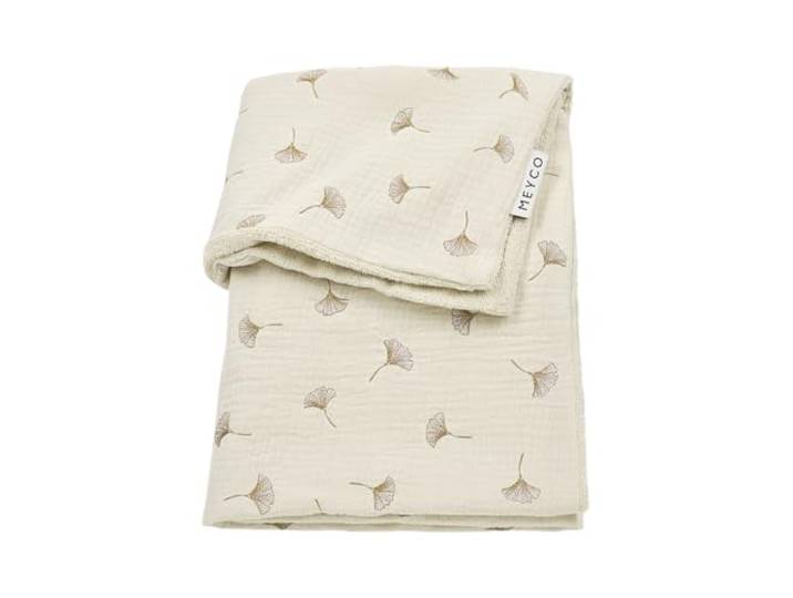 MEYCO Babydecke 75x100cm Musselin/Frottee Ginkgo Soft Sand