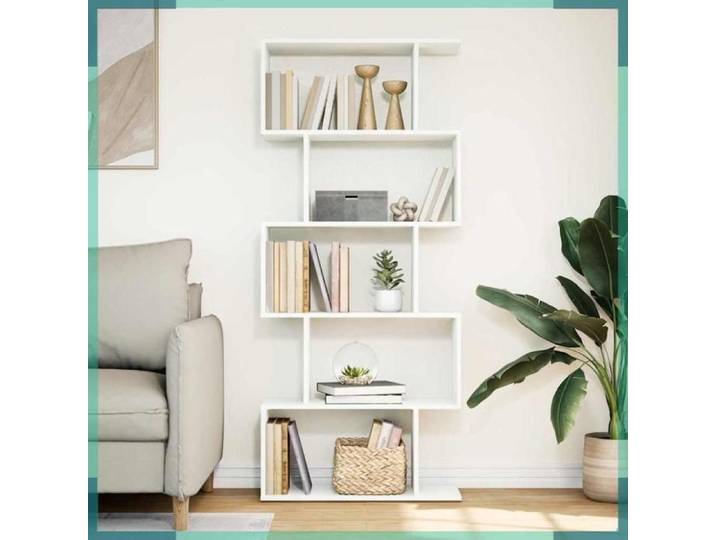 Bibliothèque séparateur de pièce - 858093 - Blanc - 5 étagères - 70 x 24 x 161 cm
