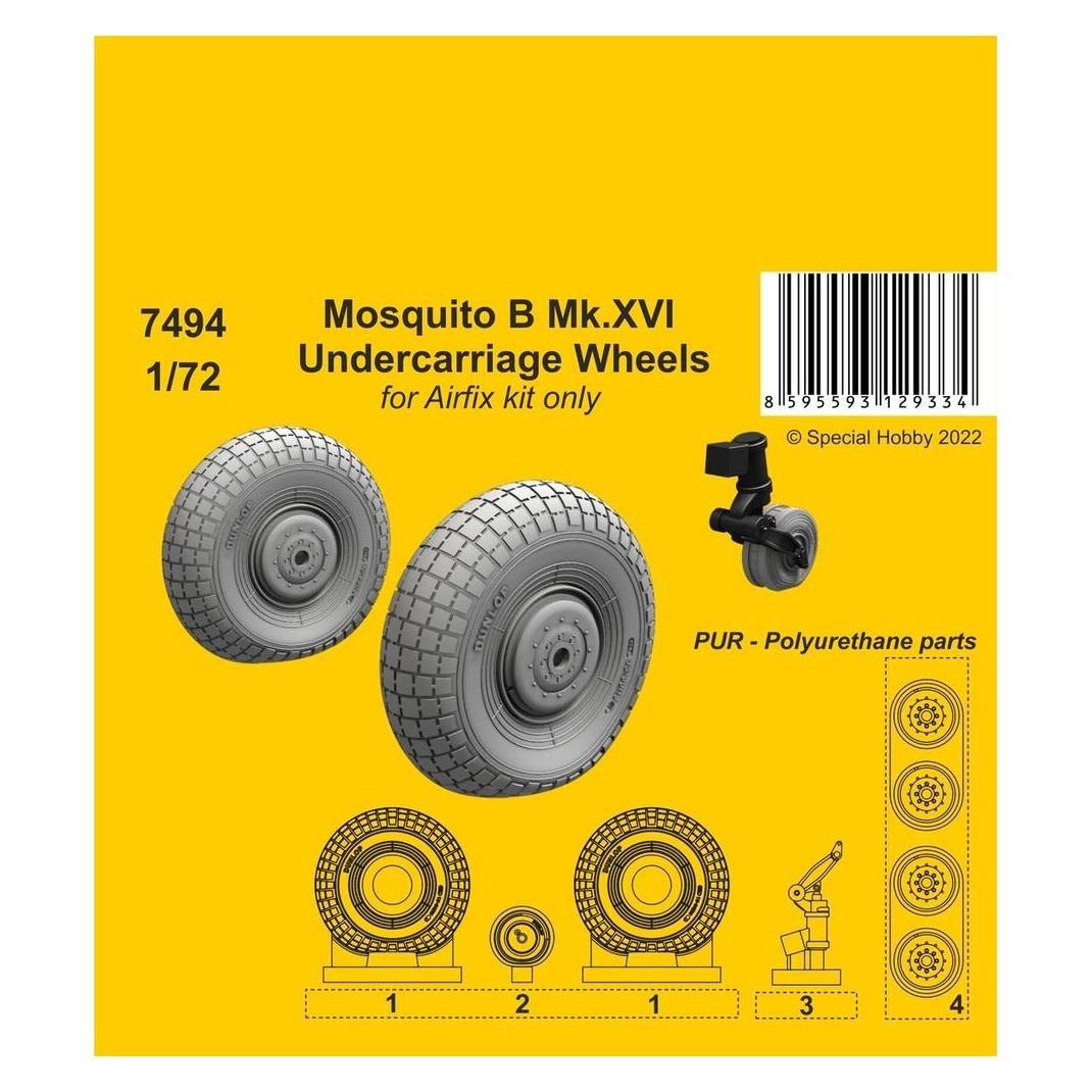 CMK Mosquito B Mk.XVI Undercarriage Wheels / Airfix kit only (129-7494)