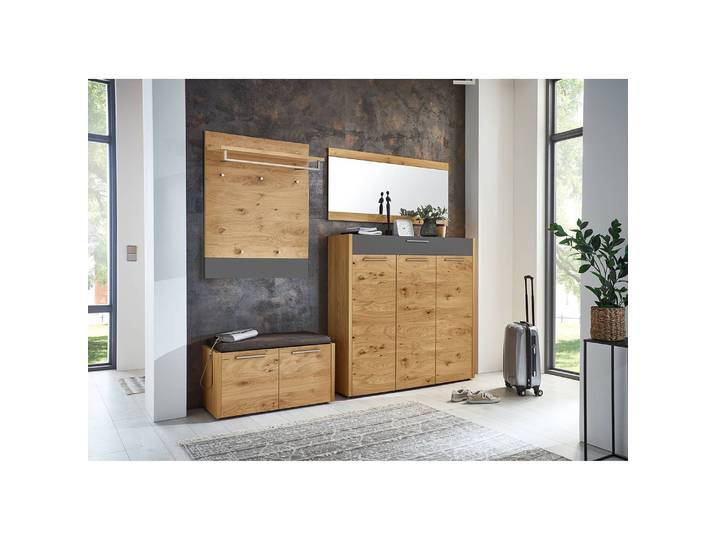 Porte-manteau mural I 80cm Marron/Gris