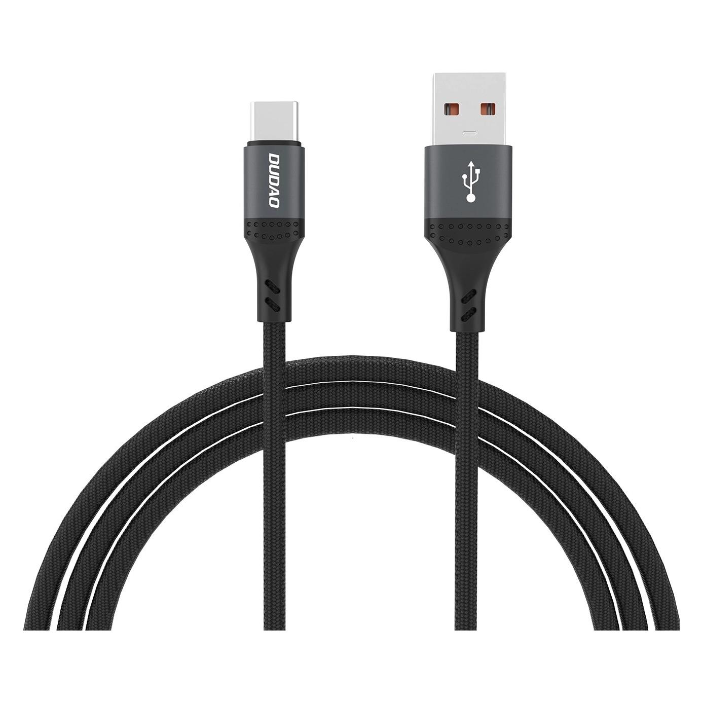 Dudao L3ST USB-A - USB-C 5A Cable 1.2m Braided - Black (1.20 m) (L3ST)