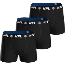 NFL Herren Boxershorts, 3er Pack - NFL Shield 3Pack Boxers, Baumwoll-Stretch, Logobund, Größe M in Schwarz Schwarz