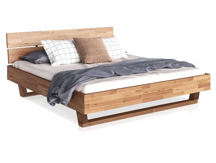 LÖWEN Holz-Kufenbett mit Kopfteil, Material Massivholz, 160 x