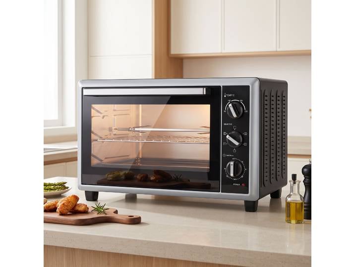 HOMCOM Mini-Four 46L Électrique Chaleur Tournante Noir