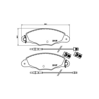 MAGNETI MARELLI Bremsbelagsatz, Scheibenbremse 363700461061 für Citroën