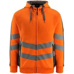 Warnschutz Kapuzensweatshirt "CORBY" Safe Supreme UV-Schutz - L - warnorange/anthrazit
