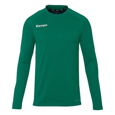 Langarmshirt KEMPA "Langarmshirt Performance", Herren, Gr. M, grün (lagune), Obermaterial: 100% Polyester Pol. recyc.., Shirts Langarmshirt